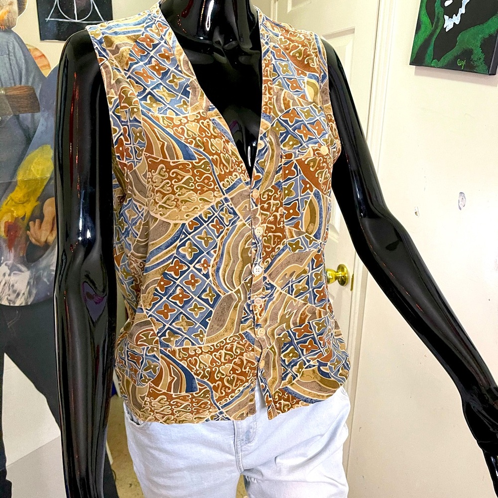 Adolfo Sleeveless Blouse